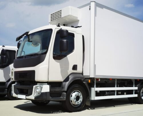 Van mockup isolated concept, Truck mock up