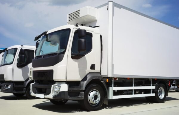 Van mockup isolated concept, Truck mock up